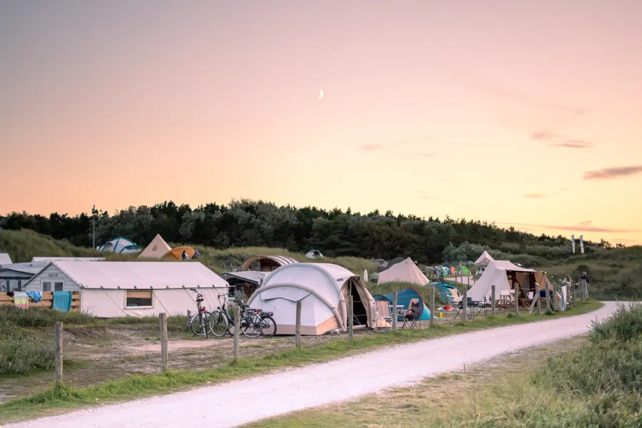 Camping Duinoord zonsondergang