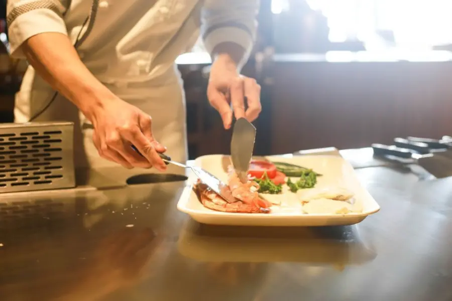 Gerecht in restaurant op Ameland