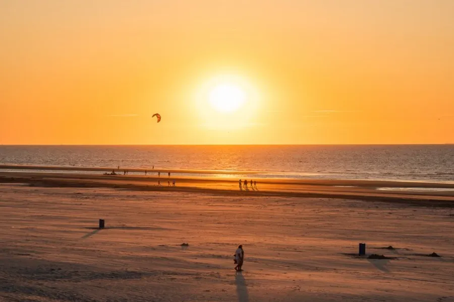 Ondergaande zon Ameland Duinoord